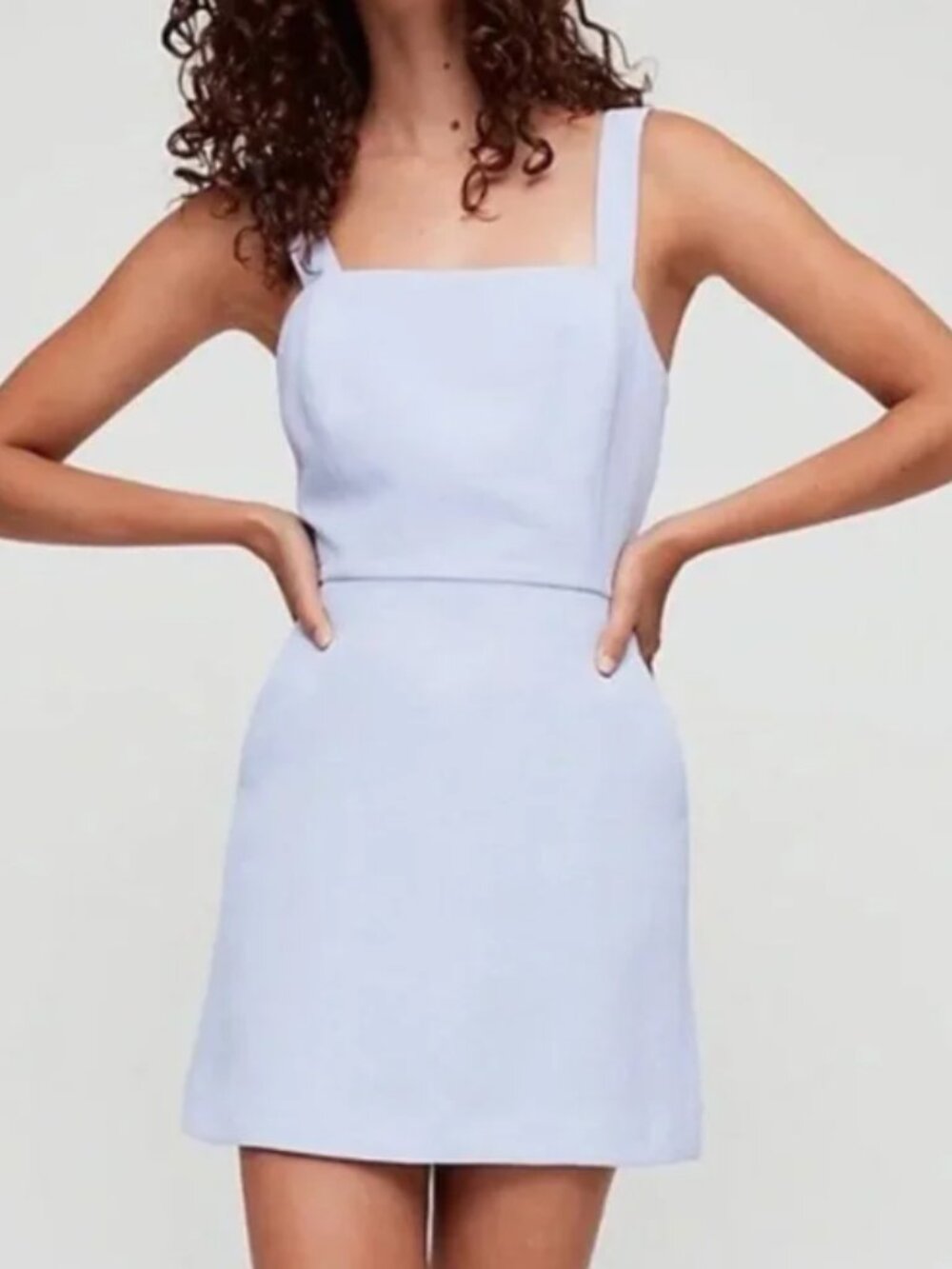 NWT Aritzia Wilfred Ecoulement Tie-Back Mini Dress Dusty Purple Size 2